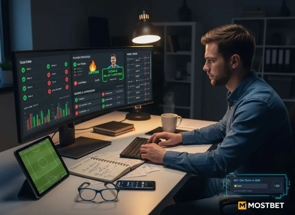 Как использовать статистику игроков и команд для выигрыша на футболе с Mostbet